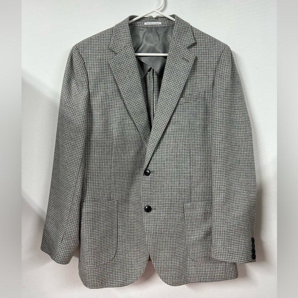 Reiss Men's Gray Houndstooth Sport Coat Blazer